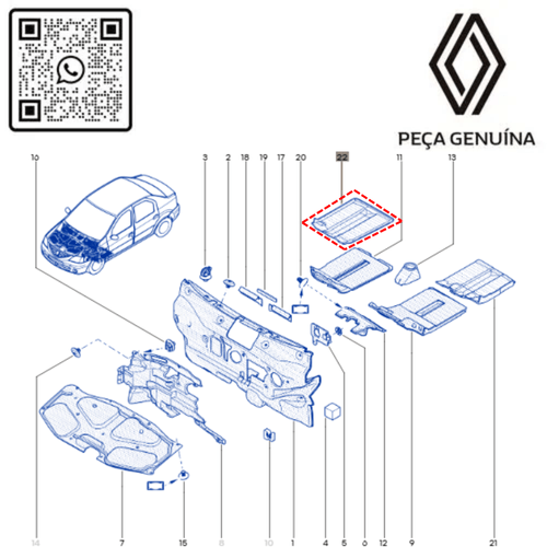 RN 06200R 749406200R solador Anti Ruido Assoalho Logan Sandero duster...2015 3